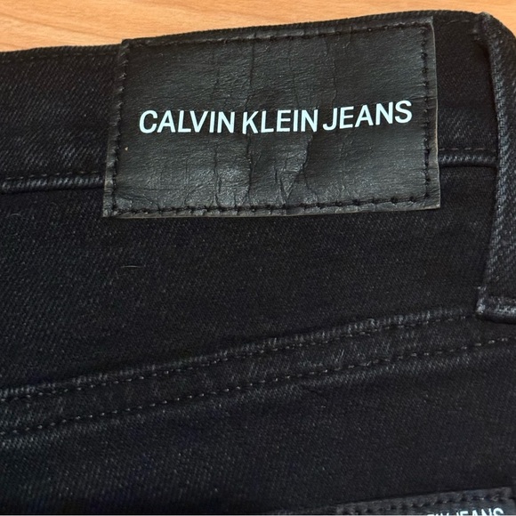 CALVIN KLEIN Mens CKJ 026 Slim Jeans Tag Sz 34x34 Black Denim Some Stretch - Picture 2 of 14